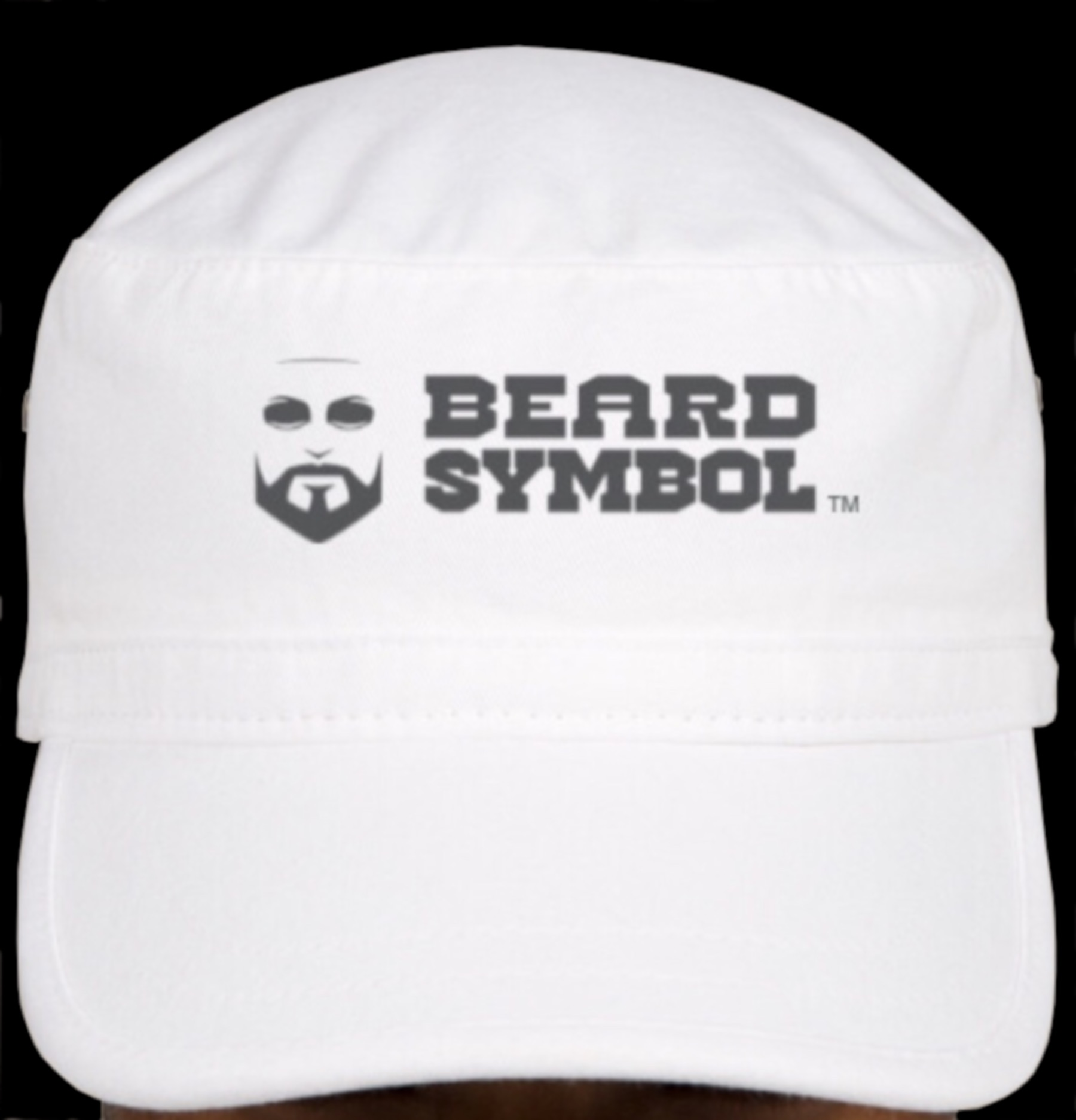 Beard Symbol Military Hat White